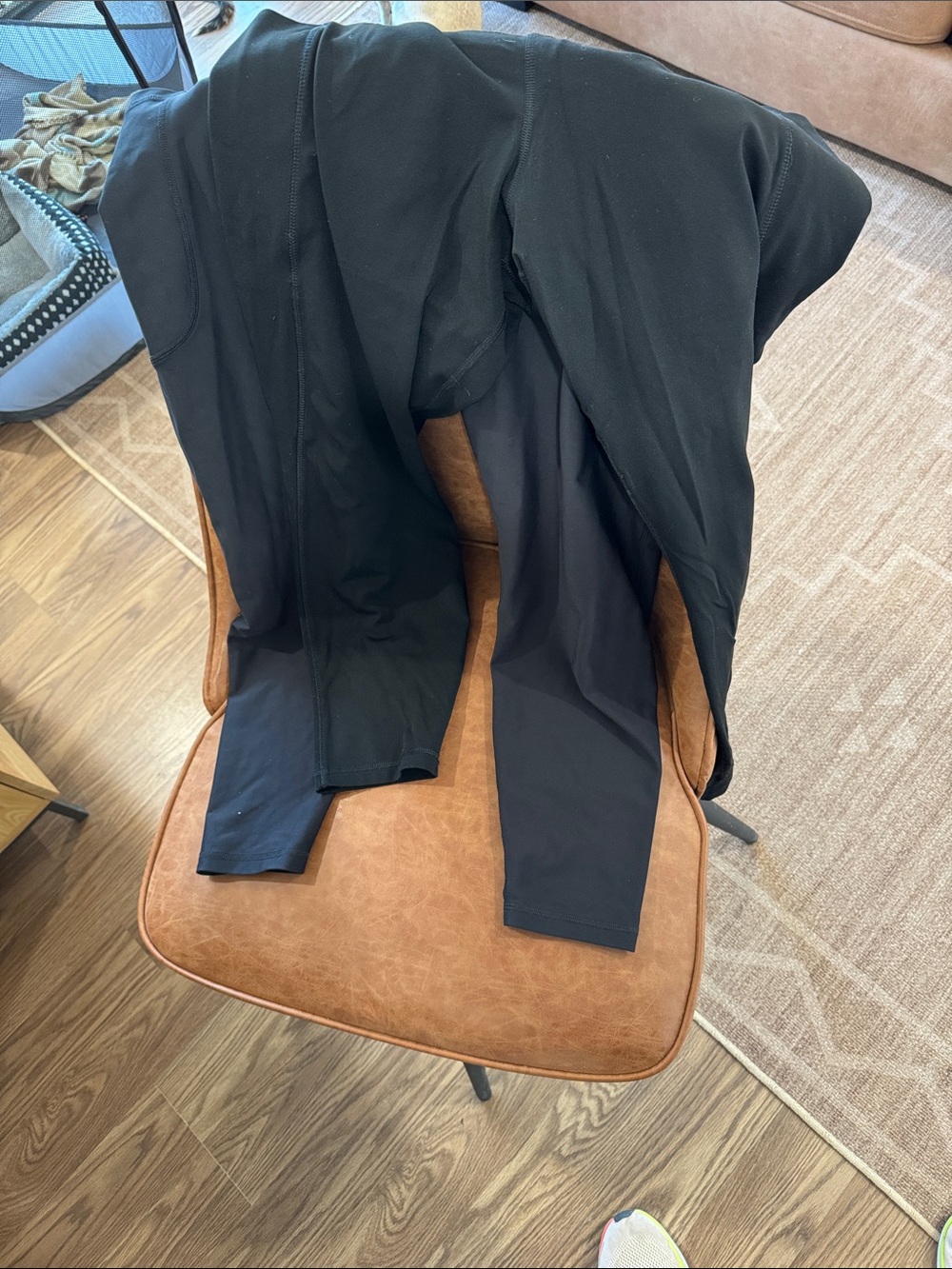 Two pairs black womens leggings XL & XXL